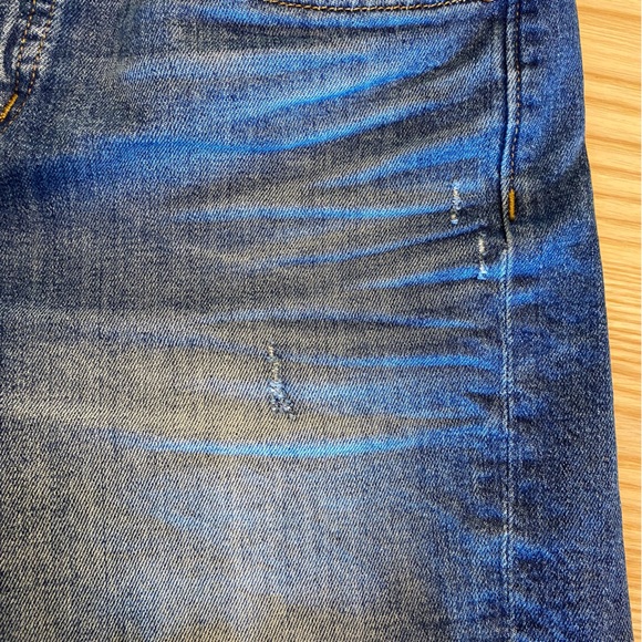 EUC MADEWELL distressed blue denim high-rise shorts SIZE 26 - Picture 5 of 6